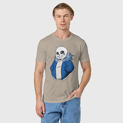 Футболка хлопковая мужская Sans, цвет: миндальный — фото 2