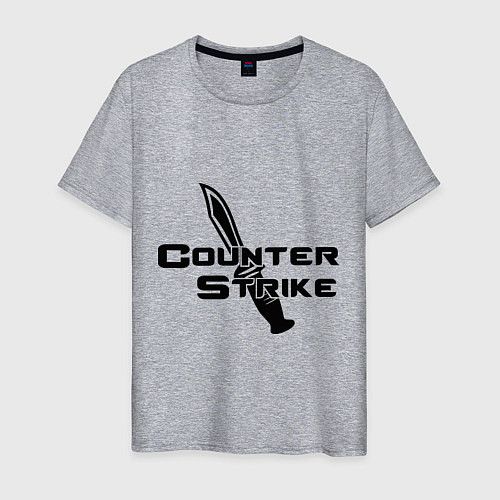 Мужская футболка Counter Strike: Knife / Меланж – фото 1