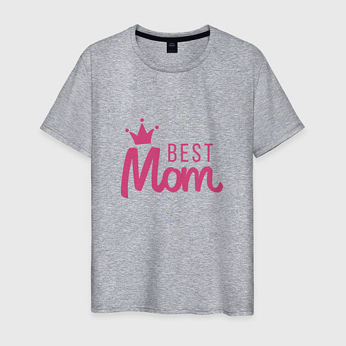 Мужская футболка Best Mom / Меланж – фото 1