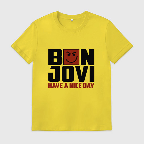 Мужская футболка Bon Jovi: Nice day / Желтый – фото 1