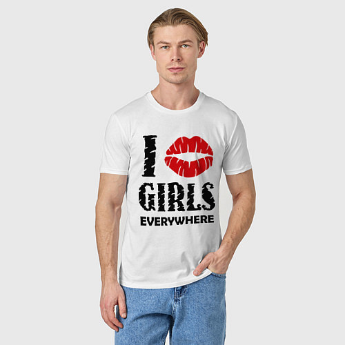Мужская футболка I girls / Белый – фото 3