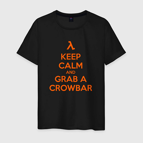 Мужская футболка Keep Calm & Grab a Crowbar / Черный – фото 1