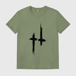 Футболка хлопковая мужская Hunt: Showdown Black Logo, цвет: авокадо