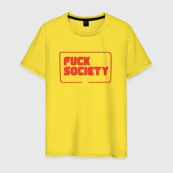 Футболка хлопковая мужская F Society, цвет: желтый
