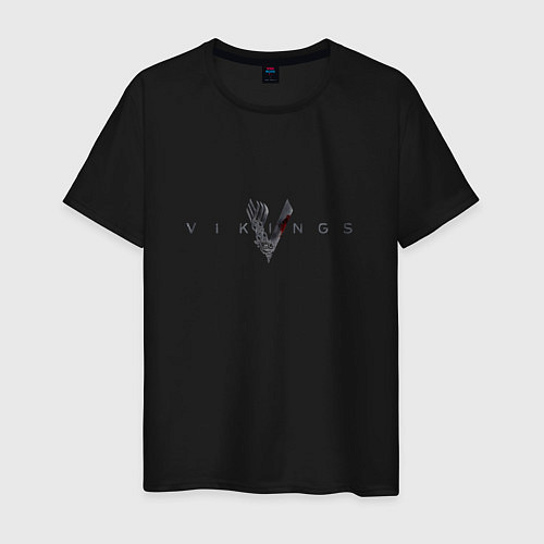 Мужская футболка Vikings / Черный – фото 1