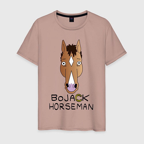 Мужская футболка BoJack Horseman / Пыльно-розовый – фото 1