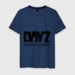 Футболка хлопковая мужская DayZ: Slay Survive, цвет: тёмно-синий