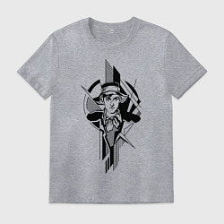 Футболка хлопковая мужская Молодой Маяковский, цвет: меланж