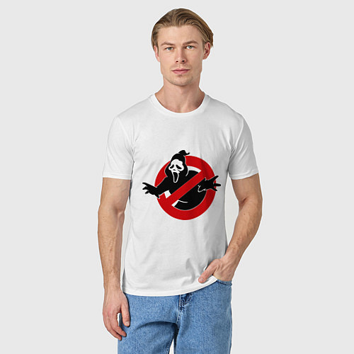 Мужская футболка Крик: запрещено / Белый – фото 3