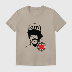 Футболка хлопковая мужская Red Hot Chili Peppers: Off, цвет: миндальный