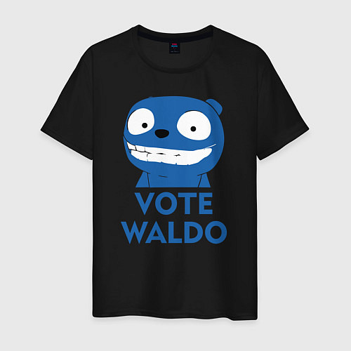 Мужская футболка Vote Waldo / Черный – фото 1