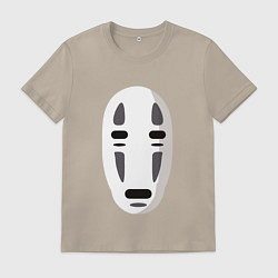 Футболка хлопковая мужская Безликий Бог Каонаси, цвет: миндальный