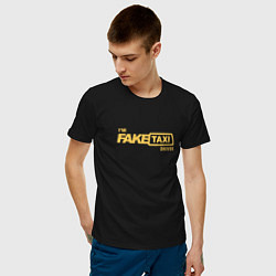 Футболка хлопковая мужская FakeTaxi цвета черный — фото 2