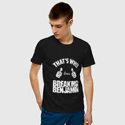 Футболка хлопковая мужская That's Who Loves Breaking Benjamin, цвет: черный — фото 2