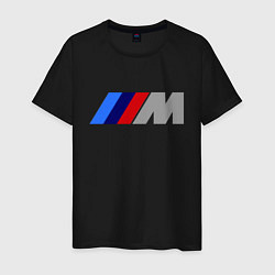 Футболка хлопковая мужская BMW M, цвет: черный