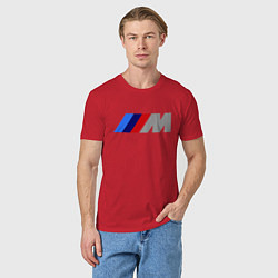 Футболка хлопковая мужская BMW M, цвет: красный — фото 2