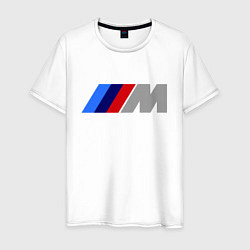 Футболка хлопковая мужская BMW M, цвет: белый