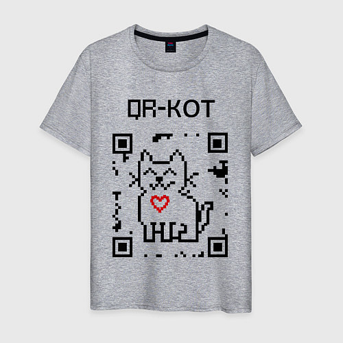 Мужская футболка QR-code-kote / Меланж – фото 1