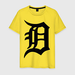 Футболка хлопковая мужская Detroit Tigers, цвет: желтый