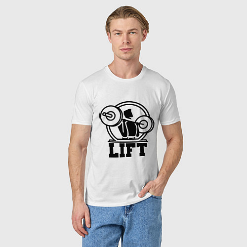 Мужская футболка Iron Lift / Белый – фото 3