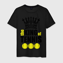 Футболка хлопковая мужская King of tennis, цвет: черный