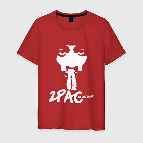 Мужская футболка 2Pac: All Eyez On Me / Красный – фото 1