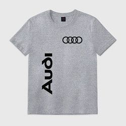 Футболка хлопковая мужская Audi Style, цвет: меланж