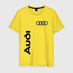 Футболка хлопковая мужская Audi Style, цвет: желтый