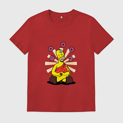 Футболка хлопковая мужская Homer Relax, цвет: красный