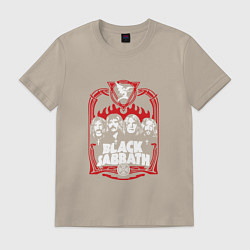 Футболка хлопковая мужская Black Sabbath Collective, цвет: миндальный