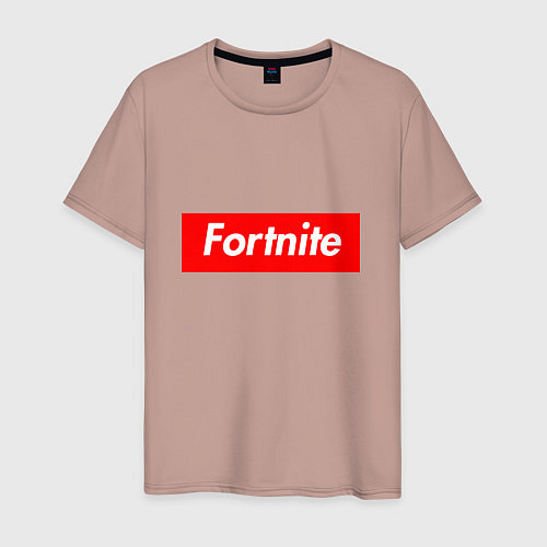 Мужская футболка Fortnite Supreme / Пыльно-розовый – фото 1