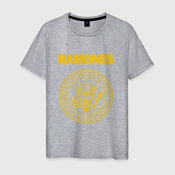 Футболка хлопковая мужская Ramones, цвет: меланж