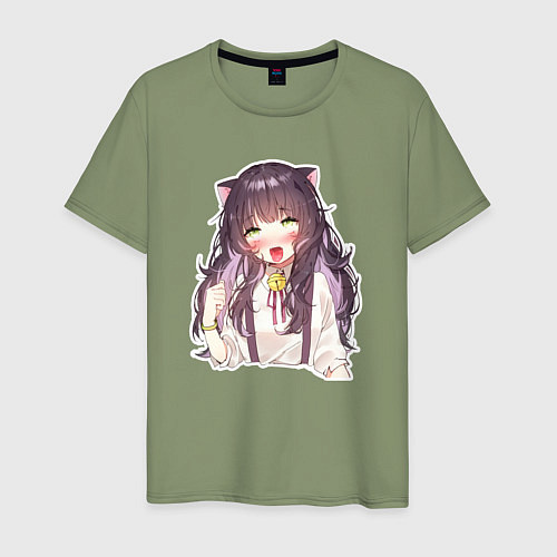 Мужская футболка Ahegao Meow / Авокадо – фото 1