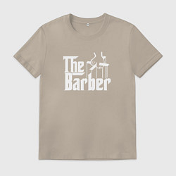 Футболка хлопковая мужская The Barber Godfather, цвет: миндальный