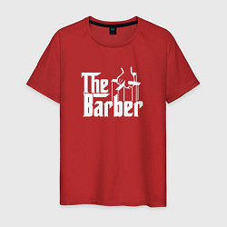 Футболка хлопковая мужская The Barber Godfather, цвет: красный