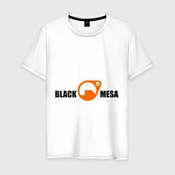 Футболка хлопковая мужская Black Mesa: Logo, цвет: белый