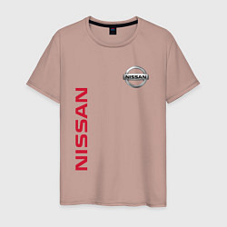 Футболка хлопковая мужская Nissan Style, цвет: пыльно-розовый