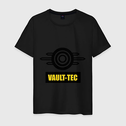Мужская футболка Vault-tec / Черный – фото 1