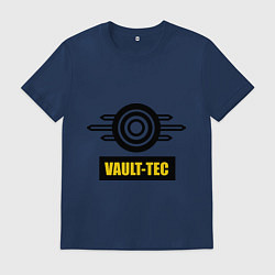 Футболка хлопковая мужская Vault-tec, цвет: тёмно-синий