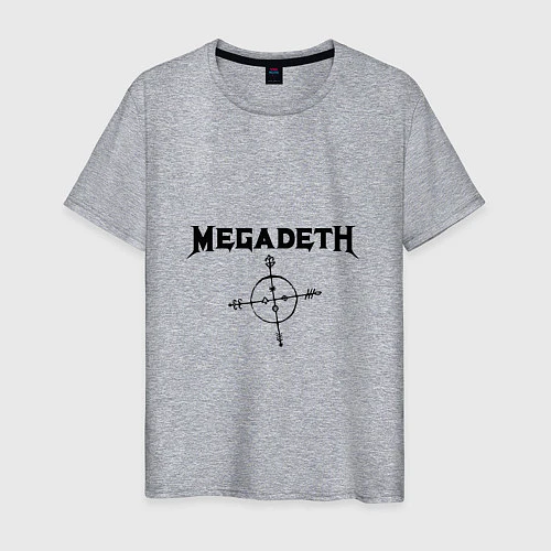 Мужская футболка Megadeth Compass / Меланж – фото 1