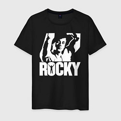 Футболка хлопковая мужская Rocky Balboa, цвет: черный