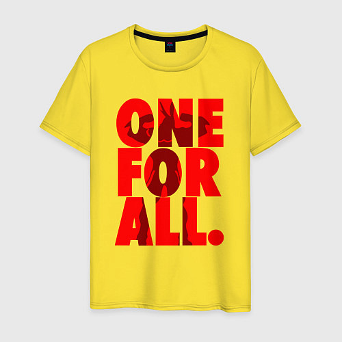 Мужская футболка Один за всех / Желтый – фото 1