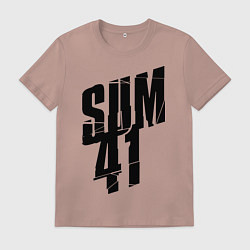 Футболка хлопковая мужская Sum Forty One, цвет: пыльно-розовый