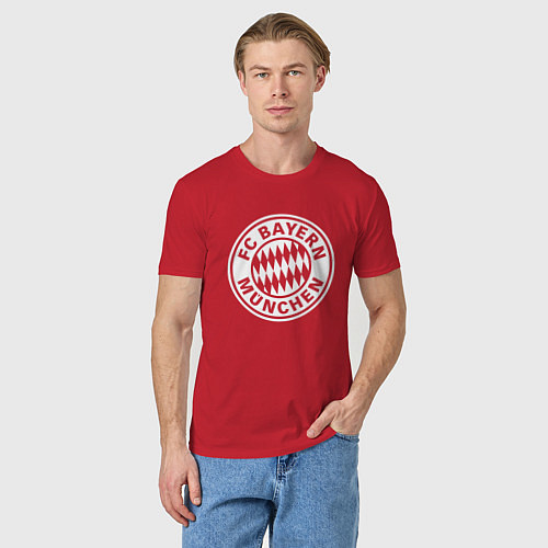 Мужская футболка FC Bayern Munchen / Красный – фото 3