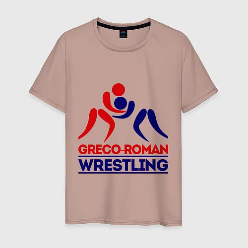 Мужская футболка Greco-roman wrestling / Пыльно-розовый – фото 1