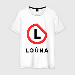 Футболка хлопковая мужская Louna Symbol, цвет: белый