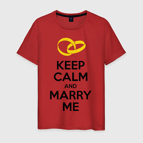 Мужская футболка Keep Calm & Marry Me / Красный – фото 1