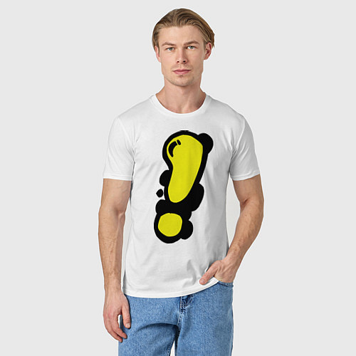 Мужская футболка Мультяшный восклицательный знак / Белый – фото 3