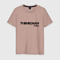 Футболка хлопковая мужская Turnikman Inside, цвет: пыльно-розовый