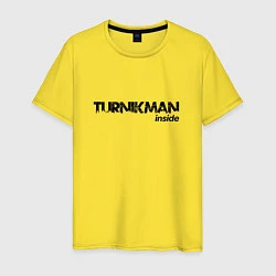 Футболка хлопковая мужская Turnikman Inside, цвет: желтый